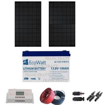 Kit Solaire Photovoltaïque avec batterie lithium 12 V 1800 W/jour