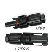 Raccord PV  mâle/femelle 4/6mm² sachet de 5 paires (5males et 5 femelles)