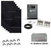 Kit solaire avec batterie au gel 26500W/ jour